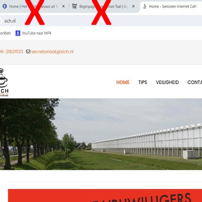 Tabbladen sluiten